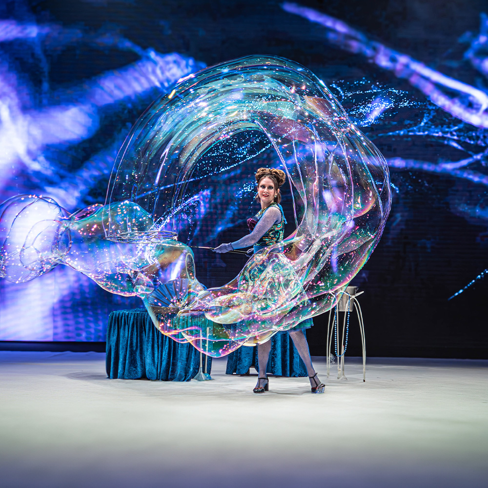 Spectacle Magic Bubble à PortAventura – animation idéale pour les groupes