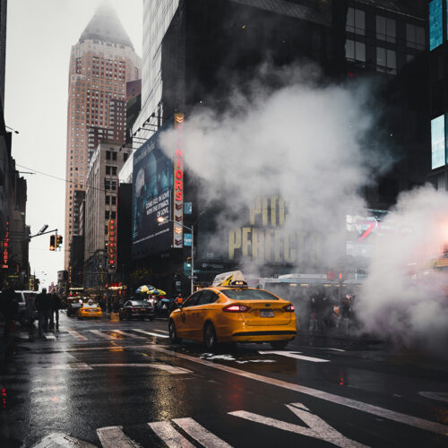 Taxis jaunes à New York – ambiance urbaine pour groupes